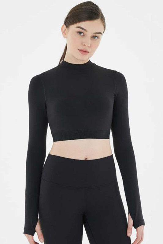 Cropped Long Sleeve Top