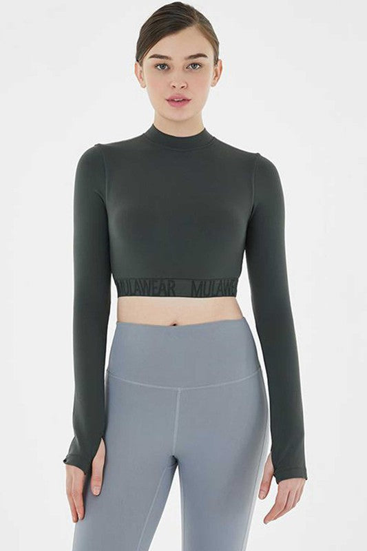 Cropped Long Sleeve Top