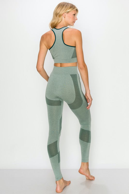 Space Dye Seamless Bra and Legging Set