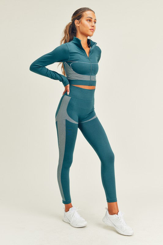 Active Seamless Crop Jacket & Legging Set