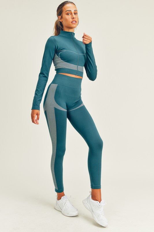 Active Seamless Crop Jacket & Legging Set