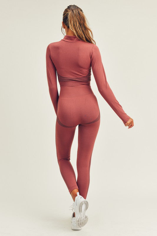 Active Seamless Crop Jacket & Legging Set