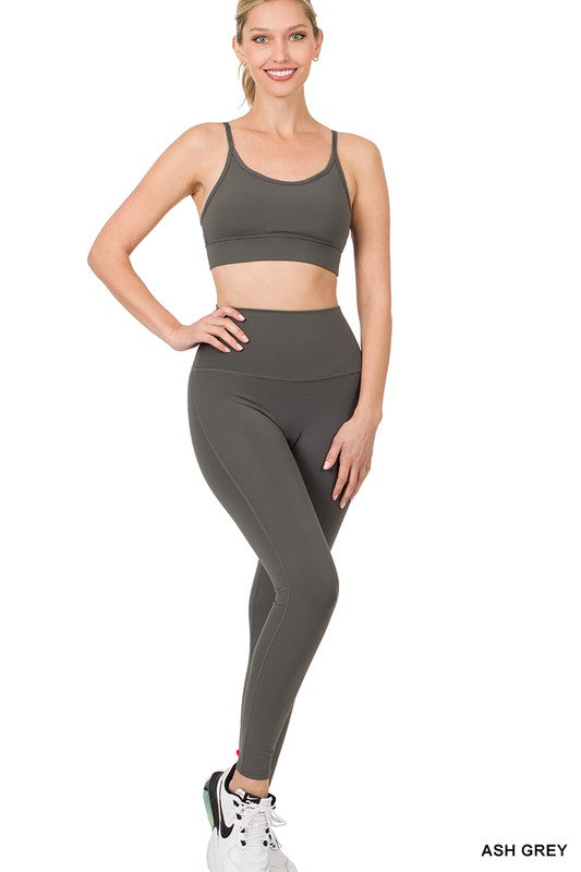 Athletic Cami Bra and Leggings Set