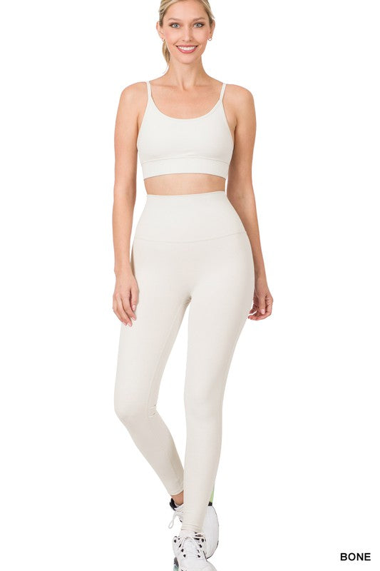 Athletic Cami Bra and Leggings Set